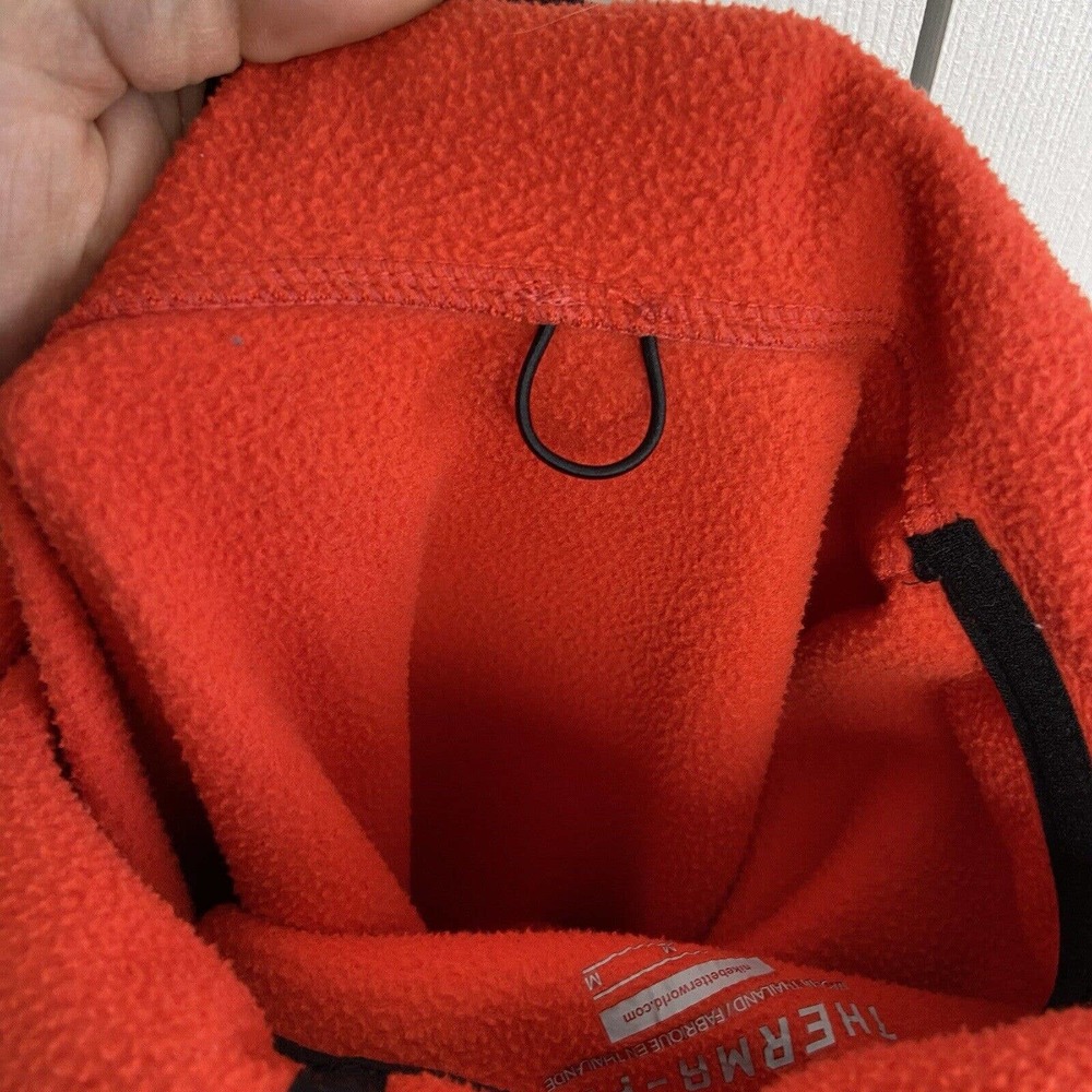 Nike Therma-Fit Hooded Pullover Sweatshirt Size Medium Red Orange Snakeskin - Picture 12 of 14